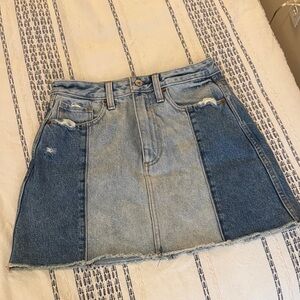 Abercrombie and Fitch Denim Patchwork Mini Skirt